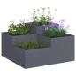 Preview: Gartenblumentopf Anthrazit 80 x 80 x 48 cm Stahl