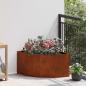 Preview: ARDEBO.de - Eckpflanzer Rostoptik 60 x 60 x 35 cm Wetterfeststahl
