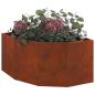 Preview: Eckpflanzer Rostoptik 60 x 60 x 35 cm Wetterfeststahl