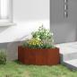 Preview: Eckpflanzer Rostoptik 60 x 60 x 35 cm Wetterfeststahl