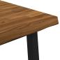 Preview: 60 x 55 x 75 cm Massivholz Akazie Natürlich und Schwarz
