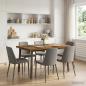 Preview: ARDEBO.de - 90 x 55 x 75 cm Massivholz Akazie Natur und Kaffee Rechteckig