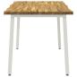 Preview: 90 x 55 x 75 cm Massivholz Akazie Weiß Rechtwinklig