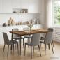 Preview: 140 x 80 x 75 cm Massivholz Akazie Natur und Kaffee