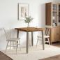 Preview: ARDEBO.de - 90 x 90 x 75 cm Massivholz Akazie Natur und Kaffee Quadratisch