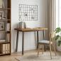 Preview: ARDEBO.de - 90 x 55 x 75 cm Massivholz Akazie Natur und Kaffee Rechtwinklig