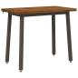 Preview: 90 x 55 x 75 cm Massivholz Akazie Natur und Kaffee Rechtwinklig