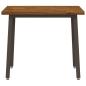 Preview: 90 x 55 x 75 cm Massivholz Akazie Natur und Kaffee Rechtwinklig
