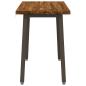 Preview: 90 x 55 x 75 cm Massivholz Akazie Natur und Kaffee Rechtwinklig