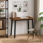 Preview: ARDEBO.de - 110 x 55 x 75 cm Massivholz Akazie Natürlich und Schwarz