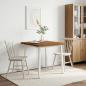 Preview: ARDEBO.de - 70 x 70 x 75 cm Massivholz Akazie Natürlich und Weiß