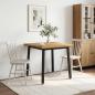 Preview: ARDEBO.de - 70 x 70 x 75 cm Massivholz Akazie Weiß und Schwarz Quadratisch