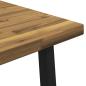 Preview: 70 x 70 x 75 cm Massivholz Akazie Weiß und Schwarz Quadratisch