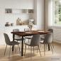 Preview: ARDEBO.de - 120 x 70 x 75 cm Massivholz Akazie Dunkelbraun und Schwarz