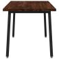 Preview: 120 x 70 x 75 cm Massivholz Akazie Dunkelbraun und Schwarz