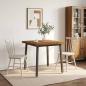 Preview: ARDEBO.de - 80 x 80 x 75 cm Massivholz Akazie Natur und Kaffee Quadratisch