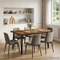 Preview: ARDEBO.de - 120 x 80 x 75 cm Massivholz Akazie Nat?rlich und Schwarz