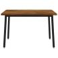 Preview: 120 x 80 x 75 cm Massivholz Akazie Nat?rlich und Schwarz