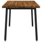 Preview: 120 x 80 x 75 cm Massivholz Akazie Nat?rlich und Schwarz