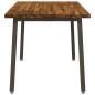 Preview: 120 x 80 x 75 cm Massivholz Akazie Natur und Kaffee