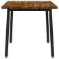 Preview: 90 x 90 x 75 cm Massivholz Akazie Nat?rlich und Schwarz