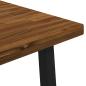 Preview: 90 x 90 x 75 cm Massivholz Akazie Nat?rlich und Schwarz