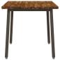 Preview: 90 x 90 x 75 cm Massivholz Akazie Natur und Kaffee Quadratisch