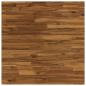 Preview: 90 x 90 x 75 cm Massivholz Akazie Natur und Kaffee Quadratisch