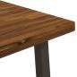 Preview: 90 x 90 x 75 cm Massivholz Akazie Natur und Kaffee Quadratisch