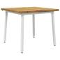 Preview: Quadratischer Esstisch 90 x 90 x 75 cm Massivholz Akazie Weiß