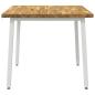 Preview: Quadratischer Esstisch 90 x 90 x 75 cm Massivholz Akazie Weiß
