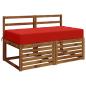 Preview: Sitzkissen SOEST 100 % Polyester Rot 120 x 80 x 15 cm