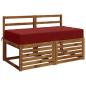 Preview: Sitzkissen SOEST 100 % Polyester Weinrot 120 x 80 x 15 cm
