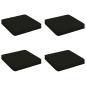 Preview: ARDEBO.de - 4-teilige Sitzkissen VUGHT 4 pcs 100 % Polyester Schwarz