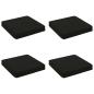 Preview: ARDEBO.de - 4-teilige Sitzkissen VUGHT 4 pcs 100 % Polyester Schwarz