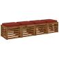 Preview: 4-teilige Sitzkissen VUGHT 4 pcs 100 % Polyester Rot
