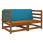 Preview: Rückenkissen SOEST 100 % Polyester Hellblau 120 x 20 x 40 cm