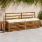 Preview: ARDEBO.de - 1-teiliges Bankkissen VUGHT 100 % Polyester Creme