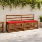 Preview: ARDEBO.de - 1-teiliges Bankkissen VUGHT 100 % Polyester Rot 60 x 30 x 5 cm
