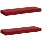 Preview: ARDEBO.de - 2-teilige Bankkissen VUGHT 2 pcs 100 % Polyester Weinrot