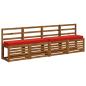 Preview: 1-teiliges Bankkissen VUGHT 100 % Polyester Rot 120 x 30 x 5 cm