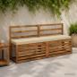 Preview: ARDEBO.de - 2-teilige Bankkissen VUGHT 2 pcs 100 % Polyester Beige