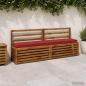 Preview: ARDEBO.de - 2-teilige Bankkissen VUGHT 2 stk. 100 % Polyester Weinrot