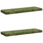 Preview: ARDEBO.de - 2-teilige Bankkissen VUGHT 2 stk. 100 % Polyester Blattdesign