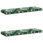 Preview: 2-teilige Bankkissen VUGHT 2 stk. 100 % Polyester Blattmuster