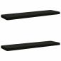 Preview: ARDEBO.de - 2-teilige Bankkissen VUGHT 2 stk. 100 % Polyester Schwarz