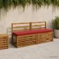 Preview: ARDEBO.de - 2-teilige Bankkissen VUGHT 2 stk. 100 % Polyester Weinrot