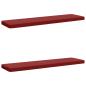 Preview: 2-teilige Bankkissen VUGHT 2 stk. 100 % Polyester Weinrot