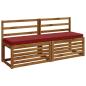 Preview: 2-teilige Bankkissen VUGHT 2 stk. 100 % Polyester Weinrot