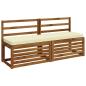 Preview: 2-teilige Bankkissen VUGHT 2 stk. 100 % Polyester Creme